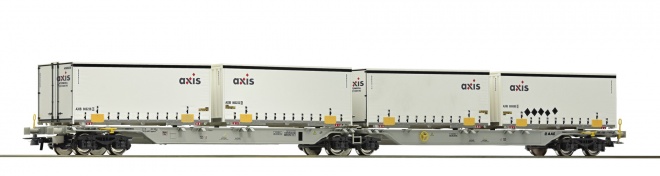 Articulated intermodal car of AAE<br /><a href='images/pictures/Roco/Roco-76915.jpg' target='_blank'>Full size image</a>